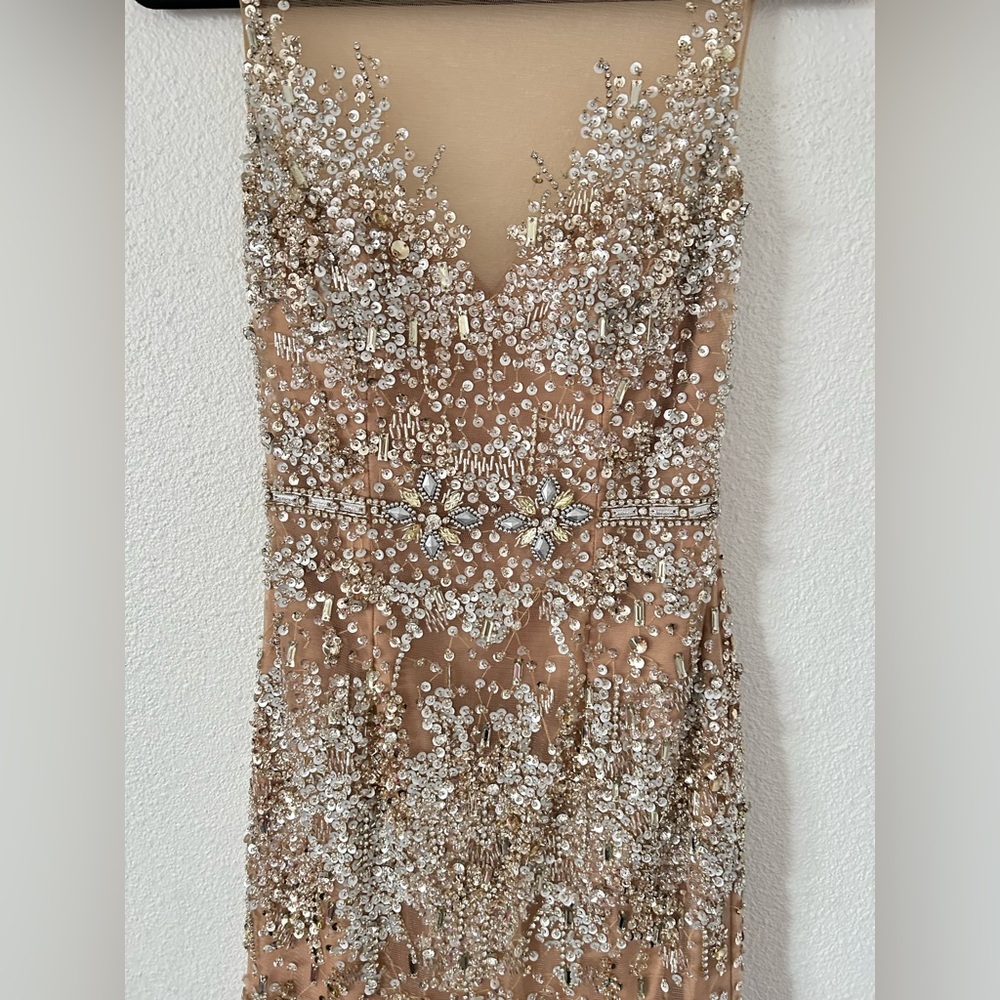 TERANI COTURE TERANI PROM 1611P0705 illusion sleeveless sparkle evening gown 2 - Picture 15 of 16